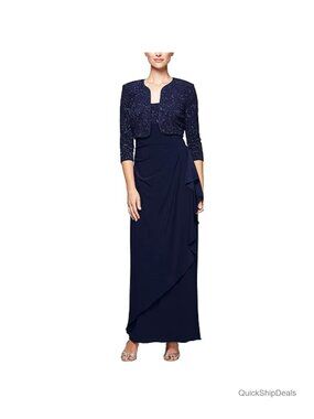 Jacquard Knit Bolero Jacket Dress Side Ruched Sheath V-Neck Formal